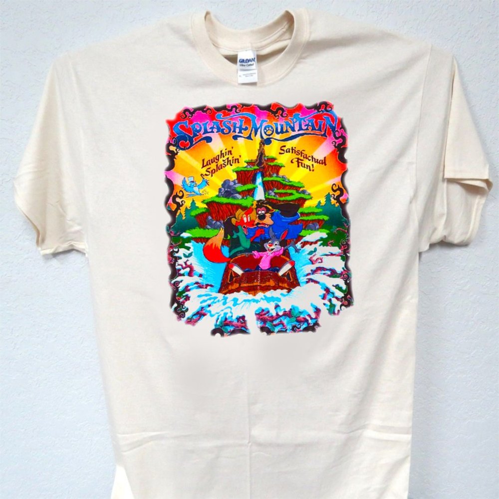 DISNEY WORLD, Splash Mountain" RARE Goofy and the Gang Cool, Rare T-SHIRT, T-980